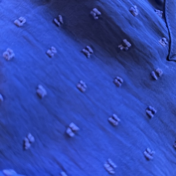 NWT royal blue long sleeve tunic, ruffled collar, V neckline by YSYOKOW size XXL - Picture 13 of 14